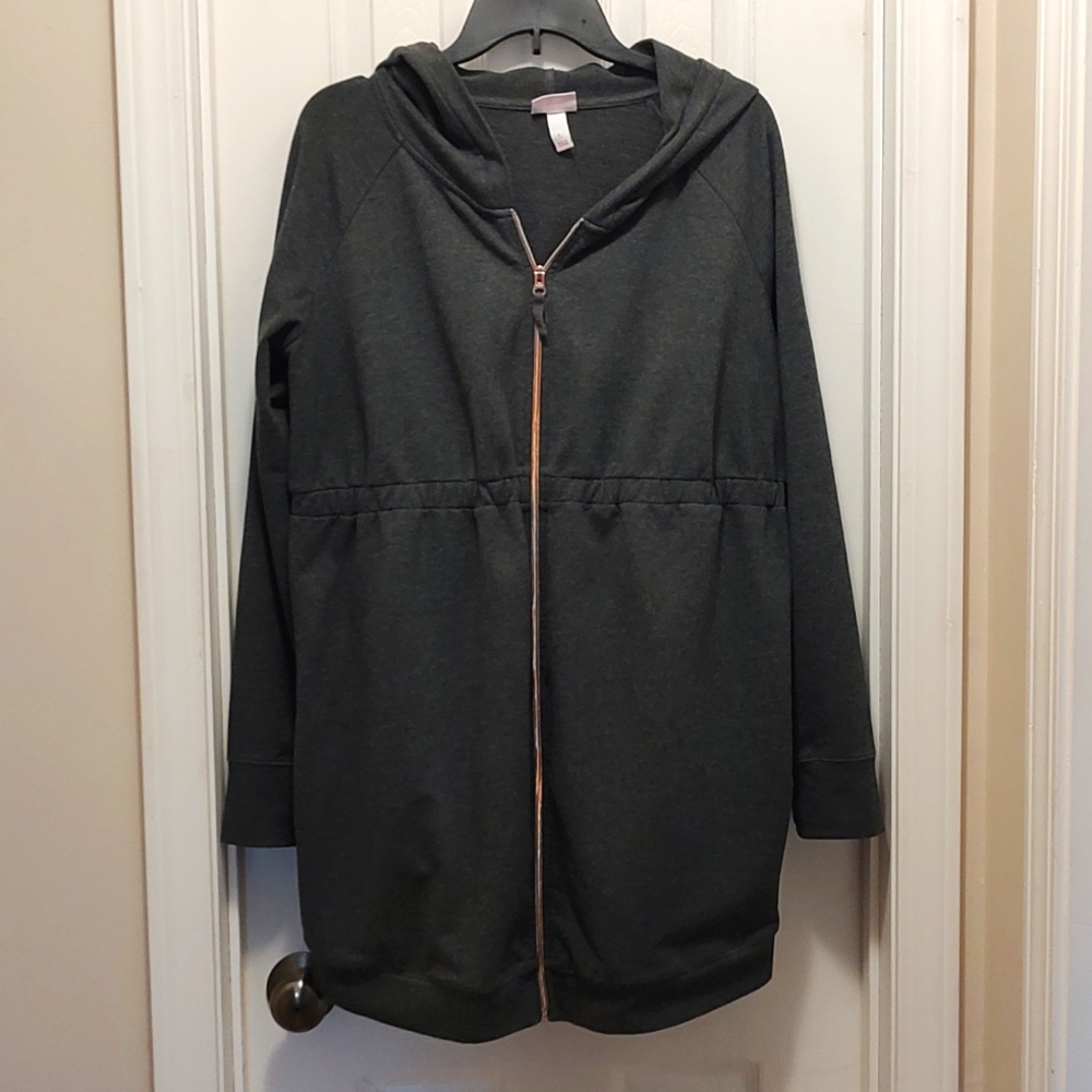 Isabel Maternity Gray Light Zip Jacket